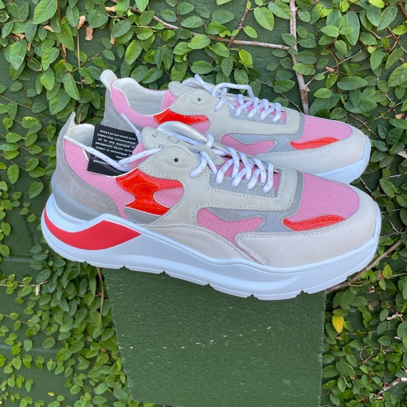 NWT | D.A.T.E. | Fuga Sneakers Pink/Red/Grey | US 9.5 - Picture 3 of 14
